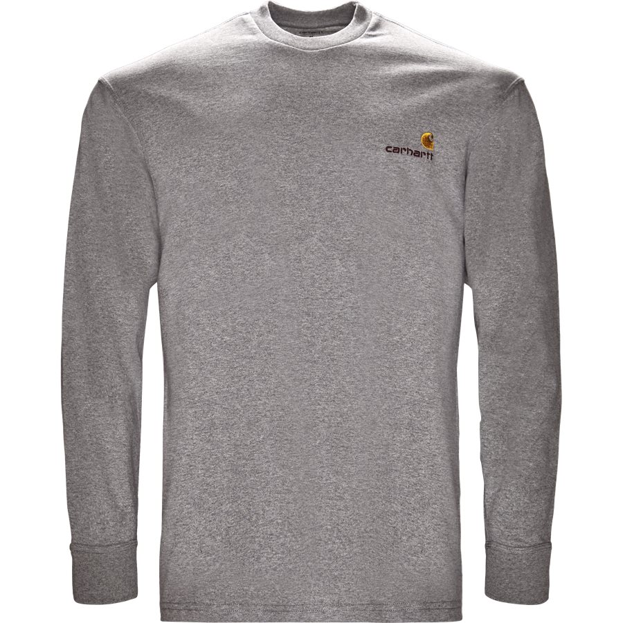 L/S AMERICAN SCRIPT I025712 - L/S American Script - T-shirts - Regular - GREY HTR - 1